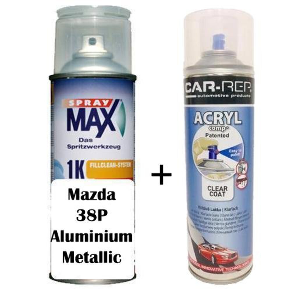 Auto Touch Up Paint Mazda 38P Aluminium Metallic Plus 1k Clear Coat eBay