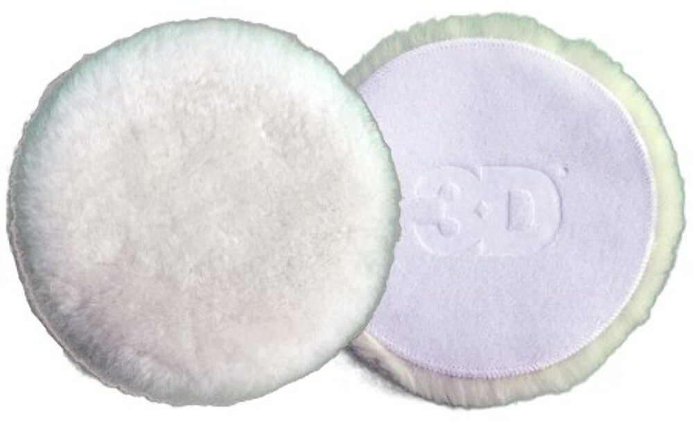 3D AAT Heavy Cutting Pure Lambswool 8'' Car Buffing Polishing Pad Auto