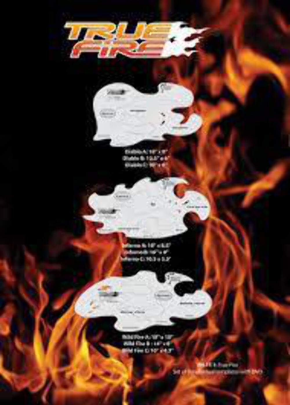 Iwata Mike Lavallee True Fire 2 Second Degree Burn Template Airbrush Stencil Ebay