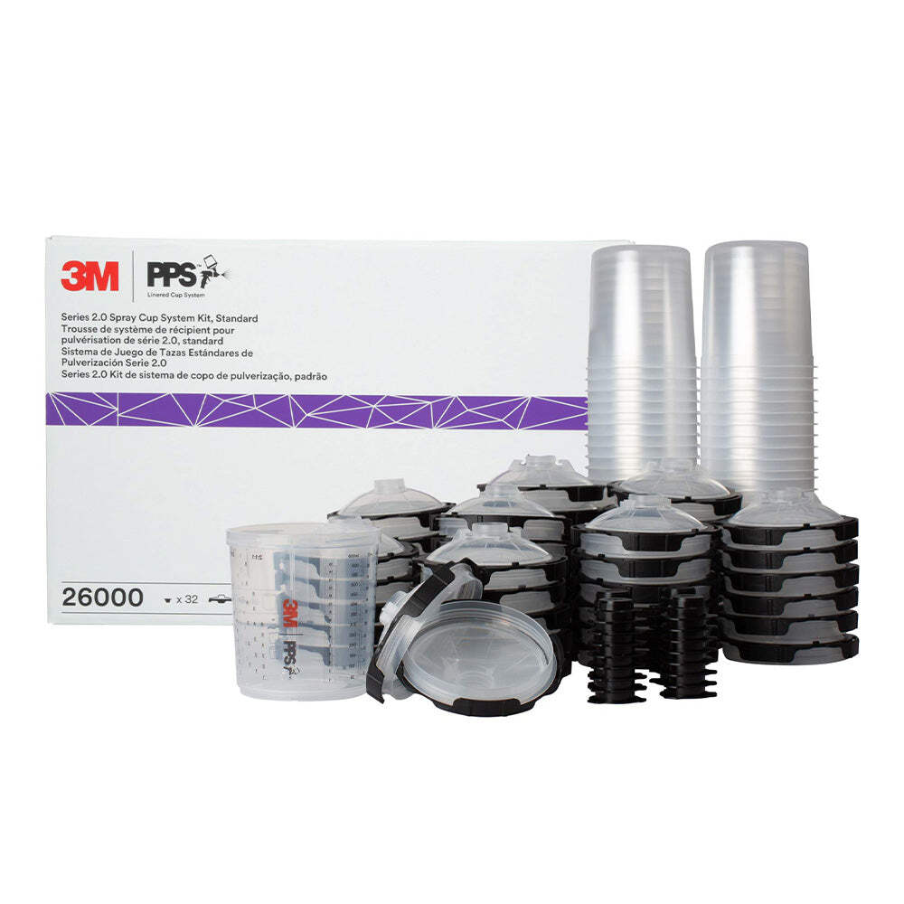 3M 26000 Series 2.0 PPS Lids & Liners Kit Standard 650ml 200 Micron x 50 Pack