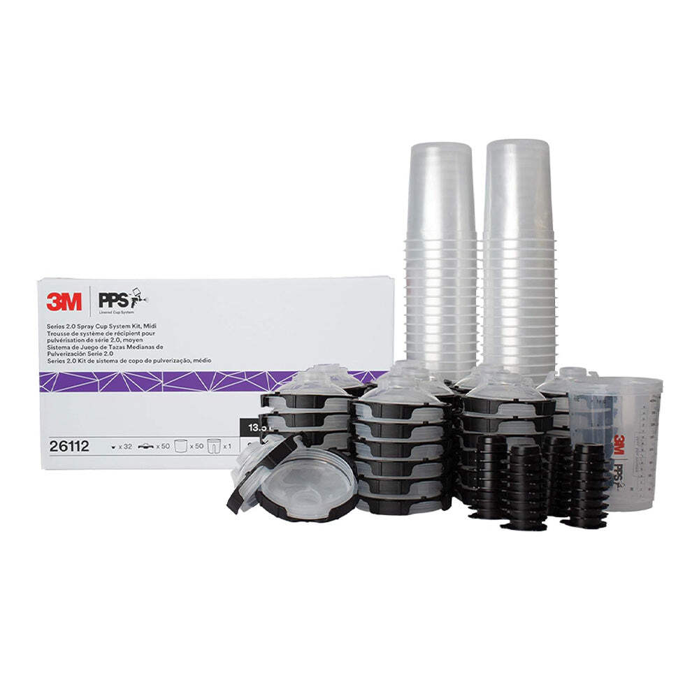 3M PPS 2.0 Midi Lids & Liners Kit 26112 400ml 200 Micron x 50 Pack
