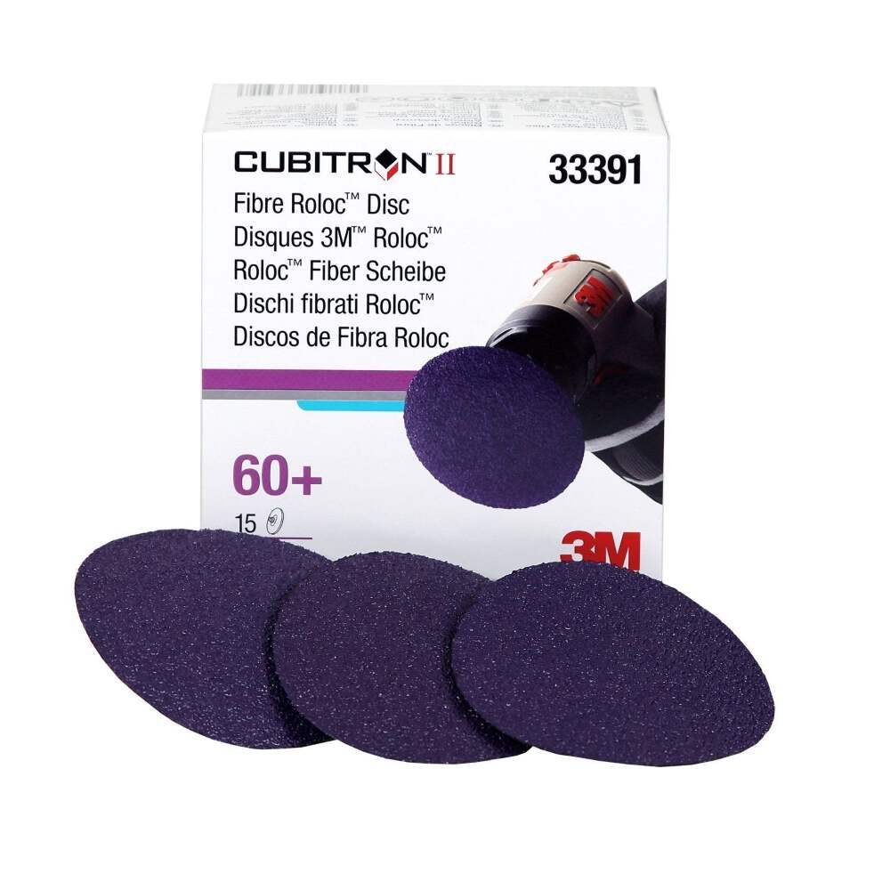 3M Cubitron II Fibre Roloc Disc 33391 75mm 60+ 15 discs Quick Change Sanding