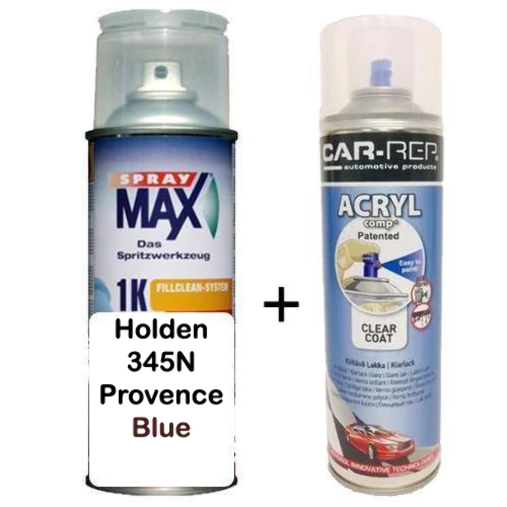 Auto Touch Up Paint Holden 345N Provence Blue Plus 1k Clear Coat