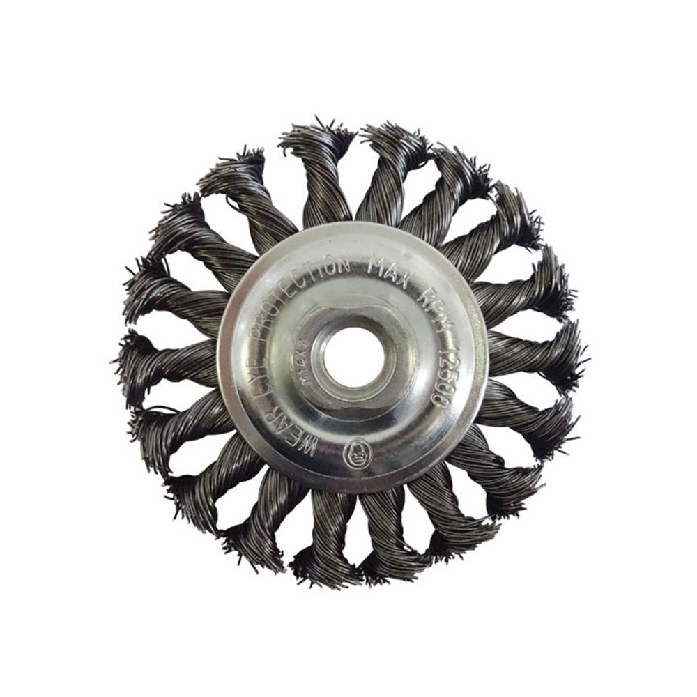 Josco Brumby 100mm Twistknot Multi-Thread Wheel Brush Twisted Wire Stripping