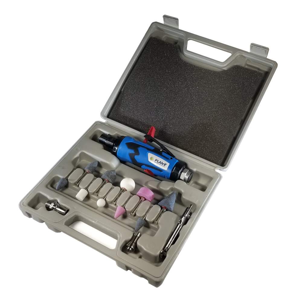PLANIT Pneumatic Air Mini Die Grinder 16 Piece Kit