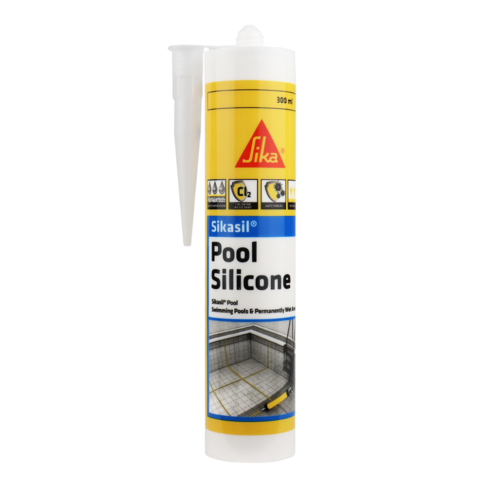 Sikasil Pool Clear Silicone Sealant Swimming Wet Areas Tile Glass
