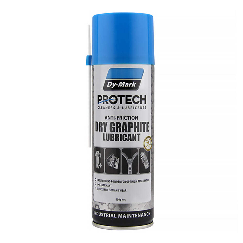 DY-MARK Protech Dry Graphite Lubricant 150g Spray Aerosol Anti-Friction DY-MARK Protech Dry Graphite Lubricant 150g Spray Aerosol Anti-Friction