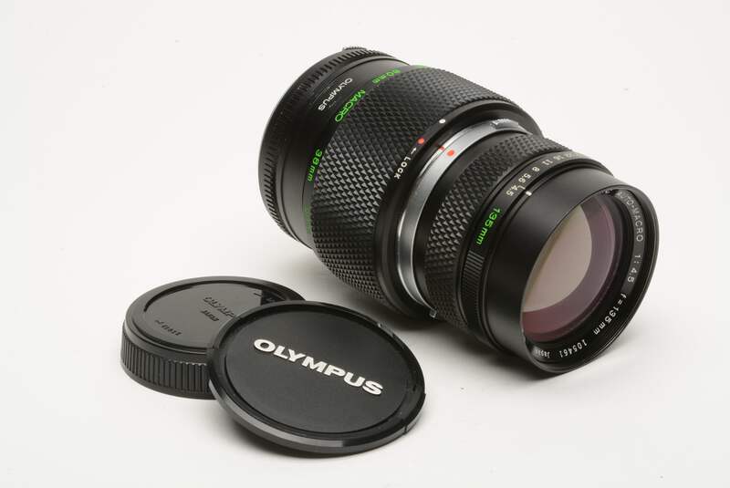 Olympus OM-System Zuiko Auto-Macro 135mm f4.5 w/65-116 Extension tube,  clean!