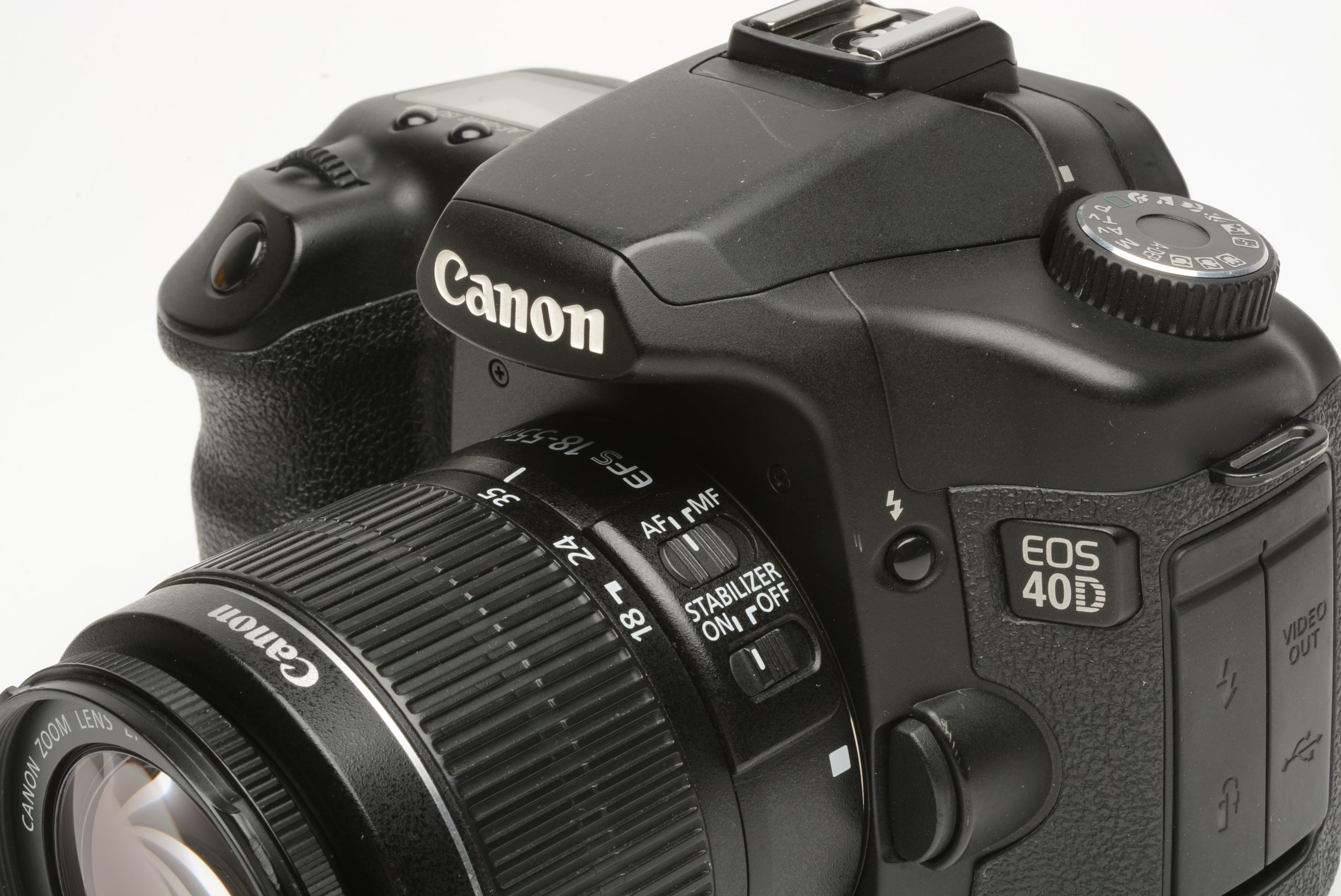 Canon EOS 40D DSLR w/18-55 f3.5-5.6 II, 2X Batts, CF Card, Only