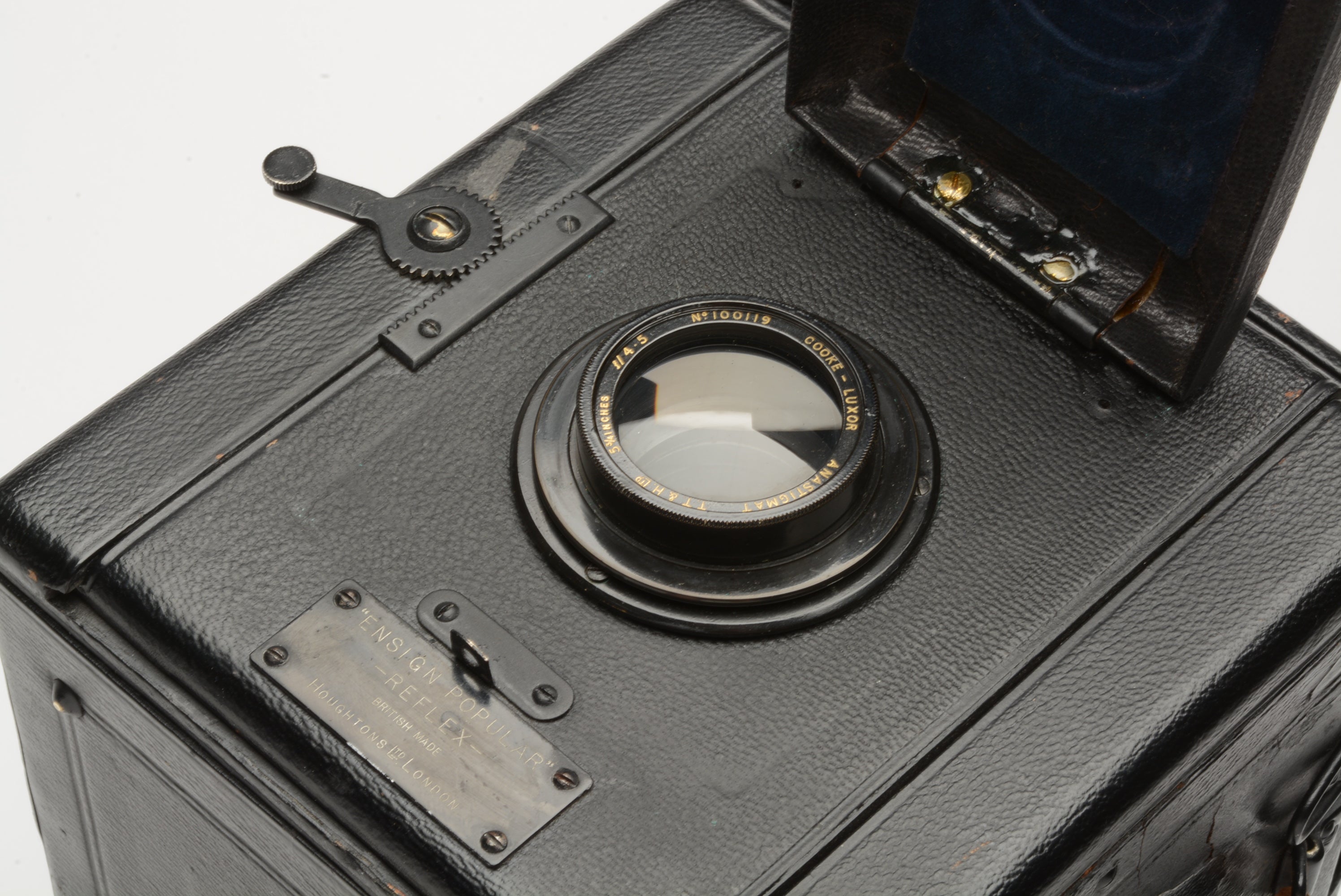 Houghton Ensign Popular Reflex 3¼x4¼'' plates, box-type Focal