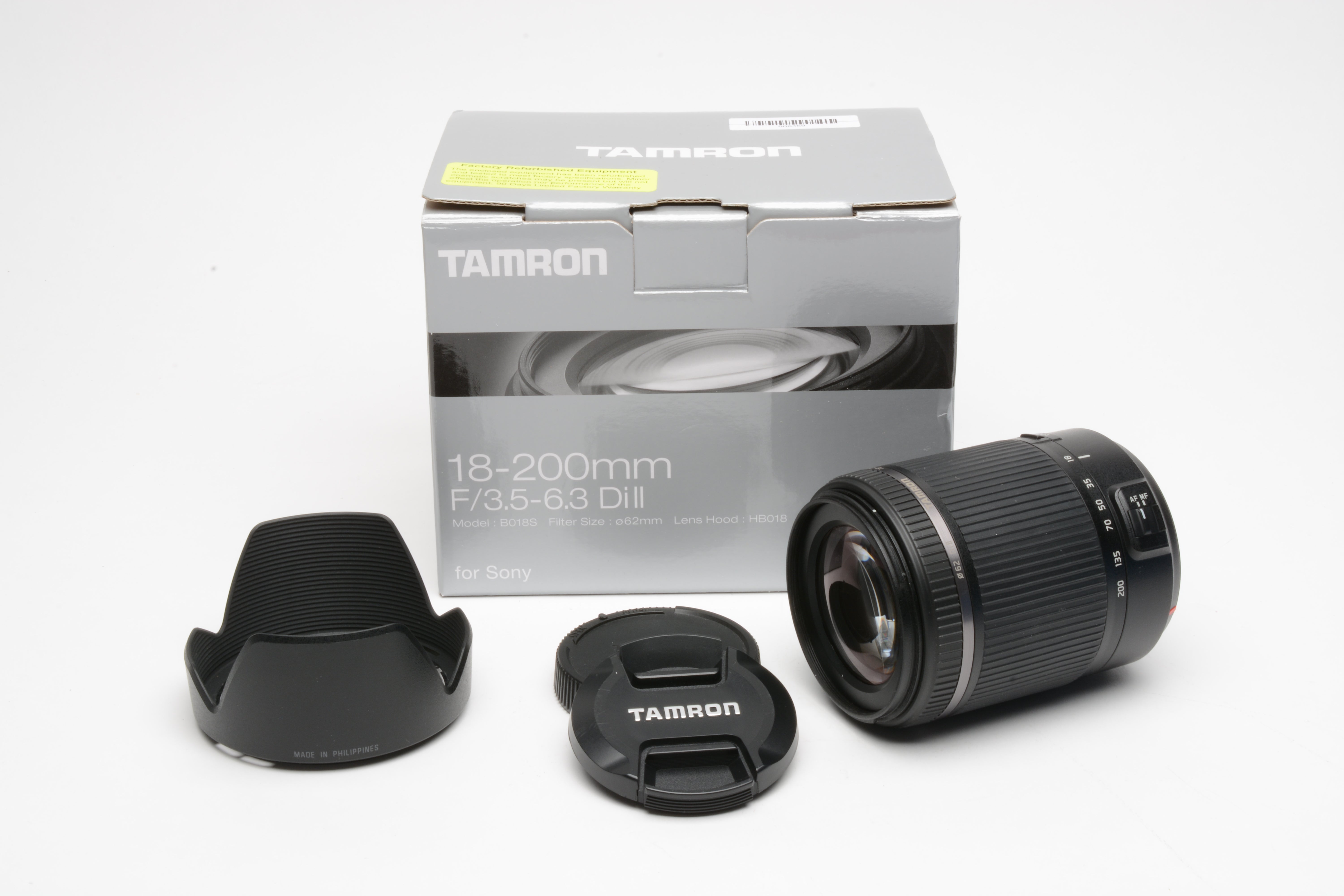 TAMRON AF ASPHERICAL LD XR DiⅡ 18-200ｍｍ Tamron AF 18-200mm F3.5-6.3 XR Di II LD Asph. IF macro Lens B018S
