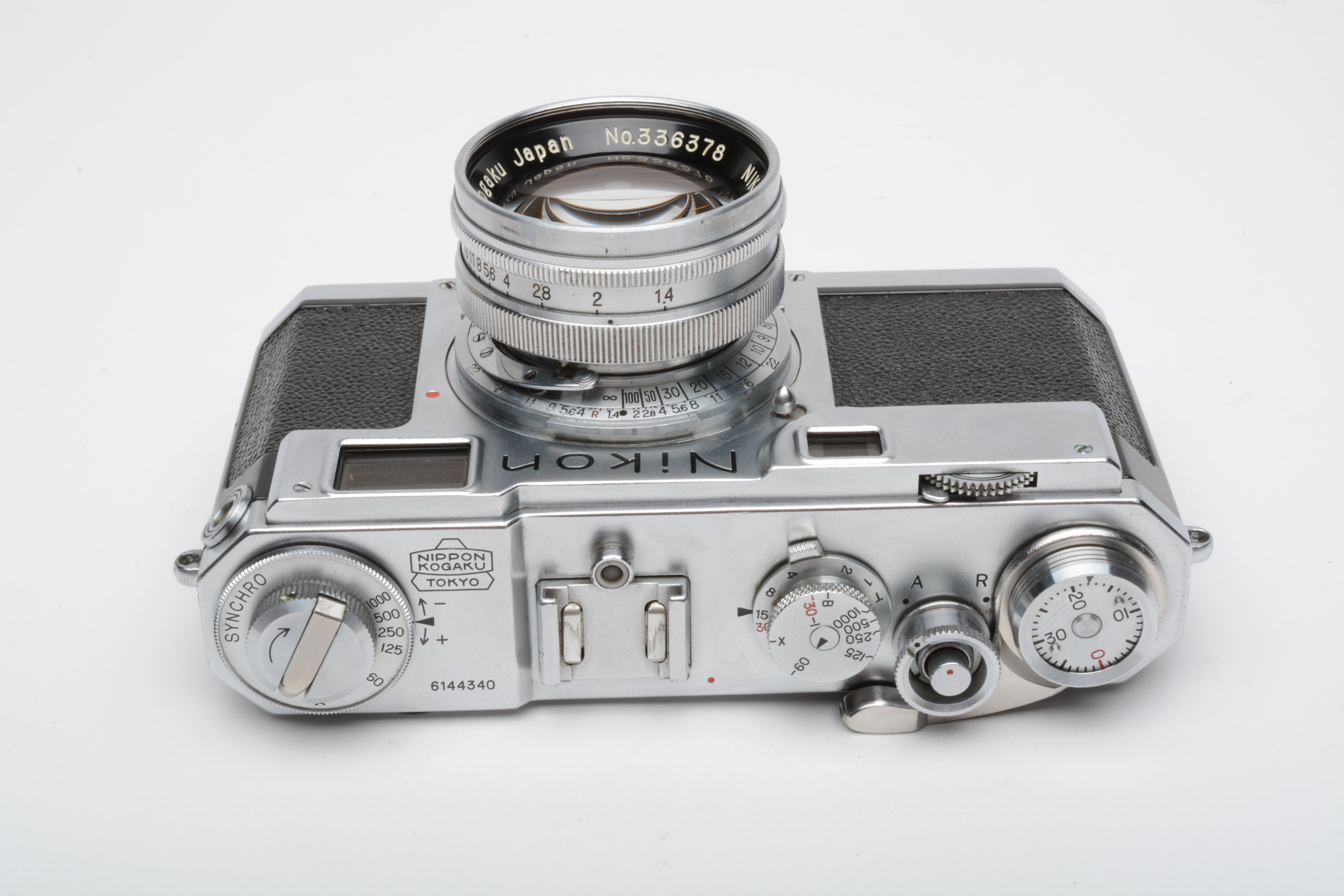 Nikon S2 Chrome Nippon Kogaku Rangefinder Camera w/5cm f1.4 Lens