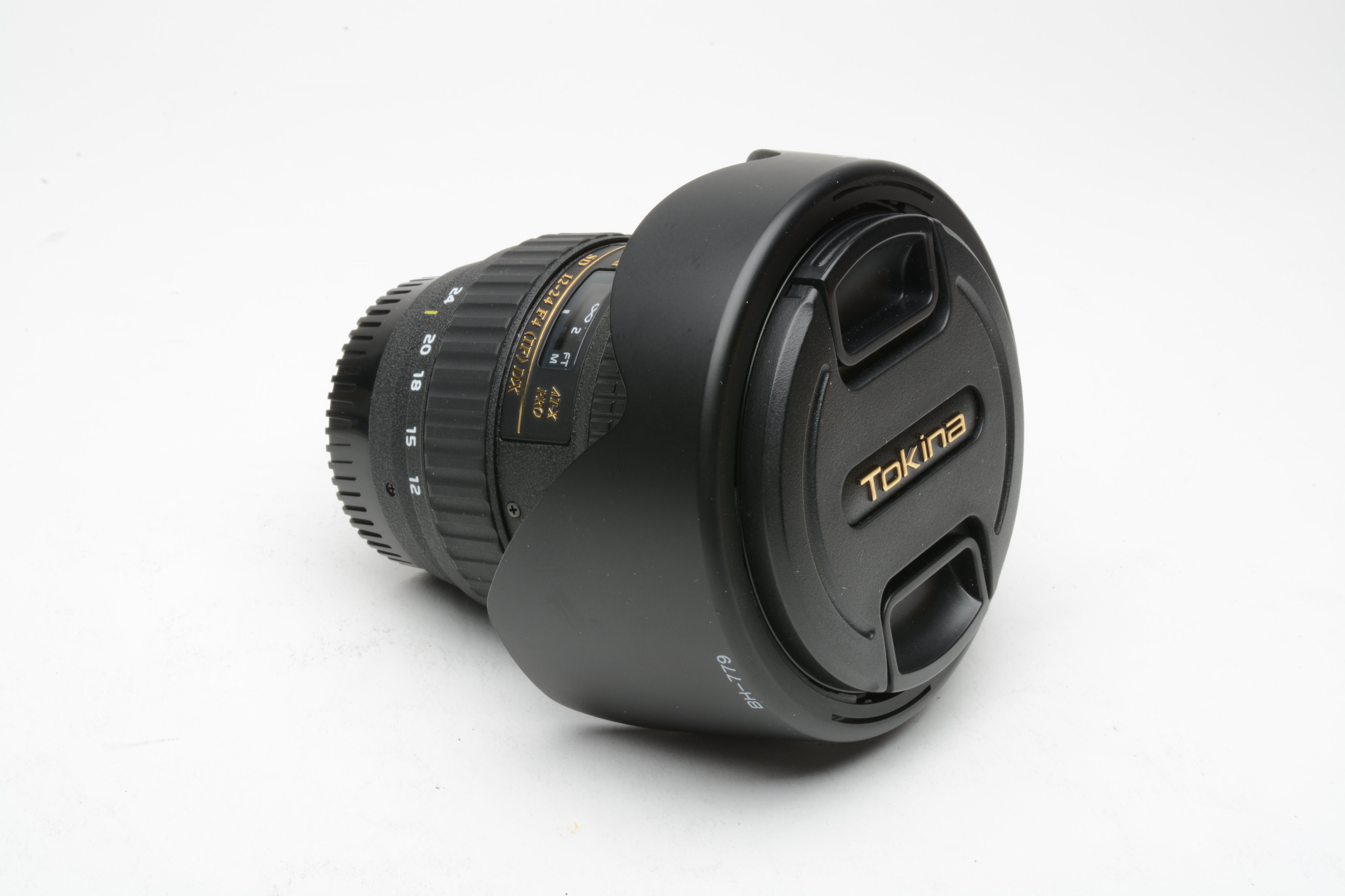 Tokina SD AF 12-24mm f4 IF DX AT-X Pro for Nikon, Caps, Hood, Mint