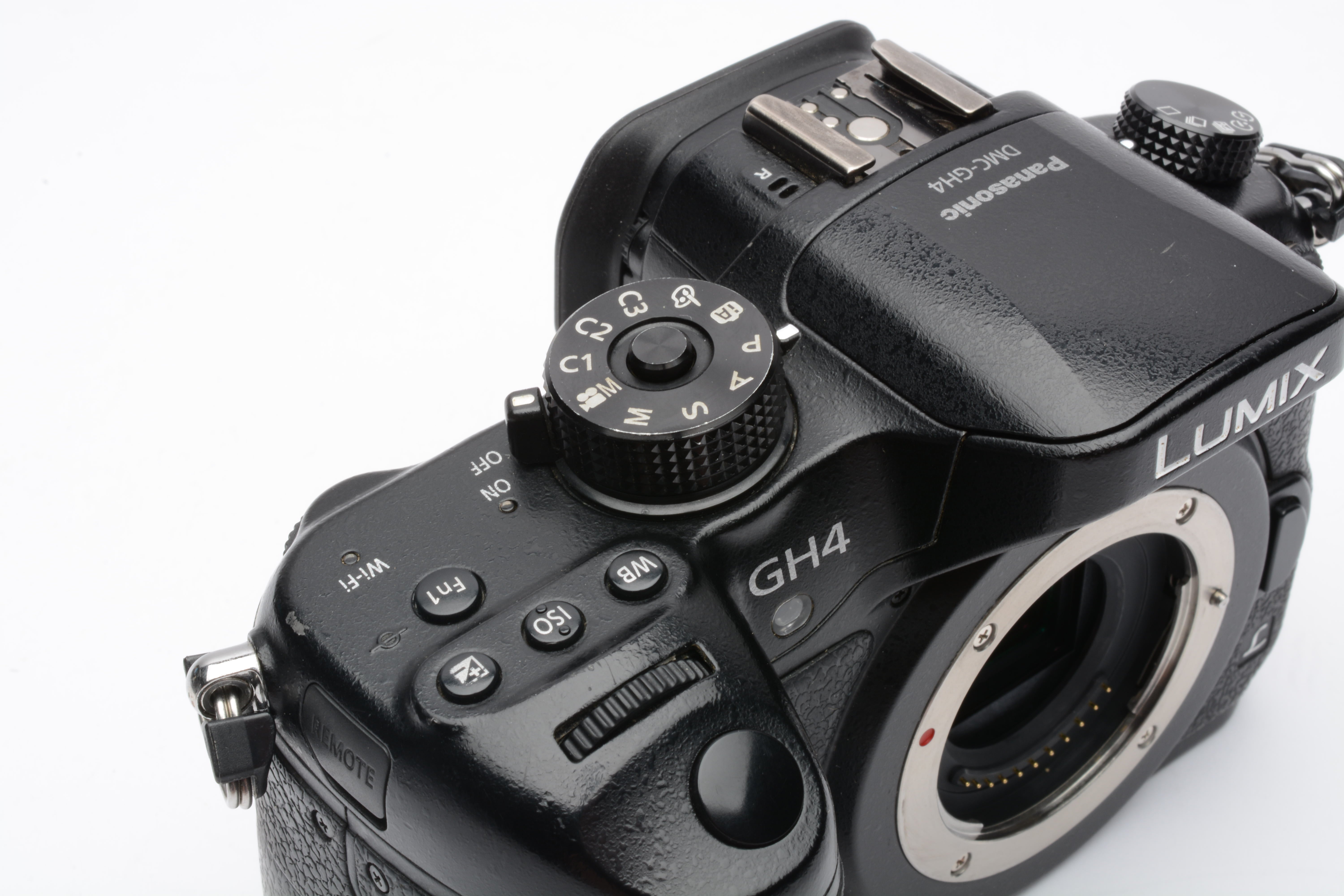 Panasonic Lumix DMC-GH4 Body, Cage, batt, charger, Only 2008 Acts