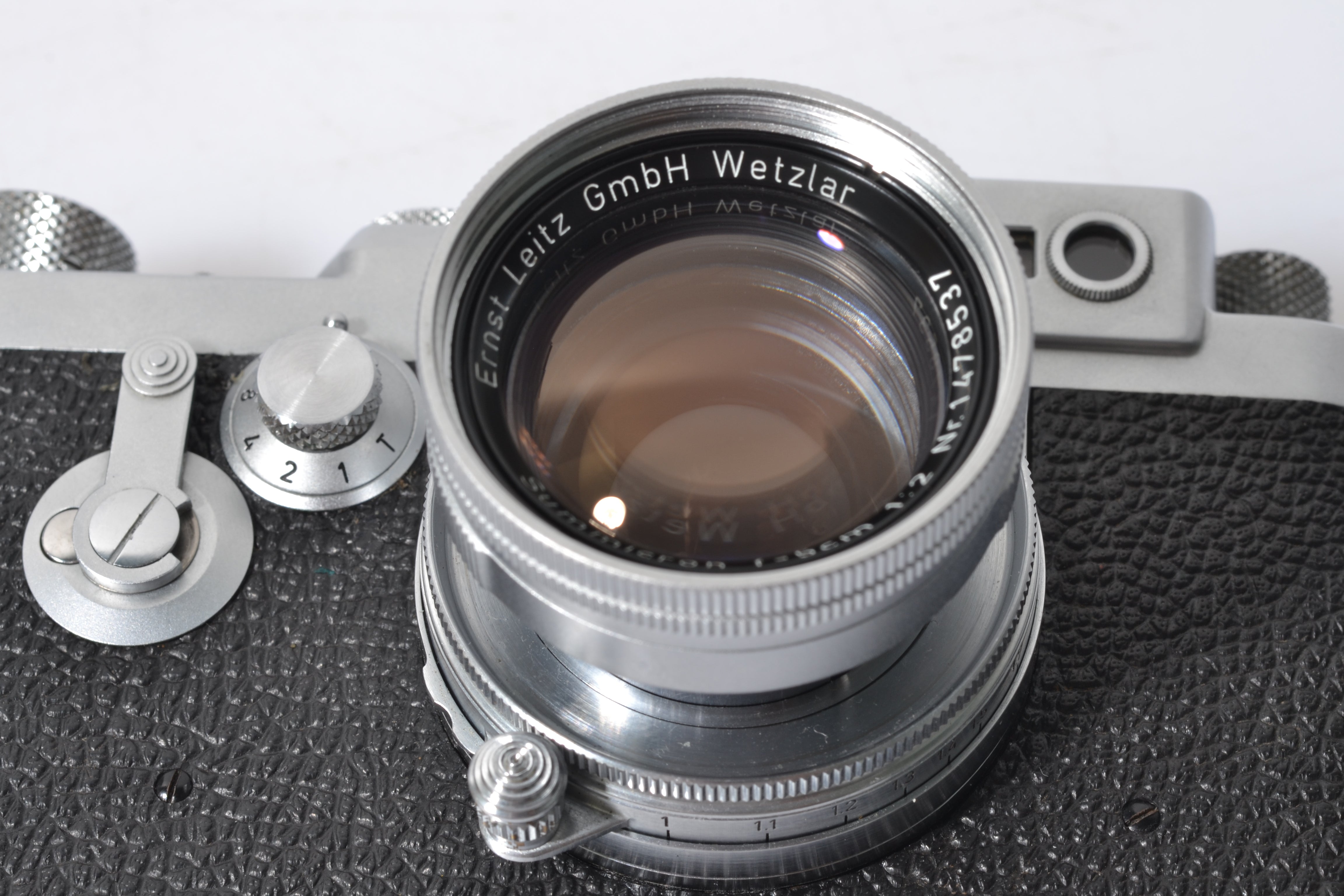 Leica IIIG w/Summicron 50mm f2 Collapsible lens, cap, CLA'd