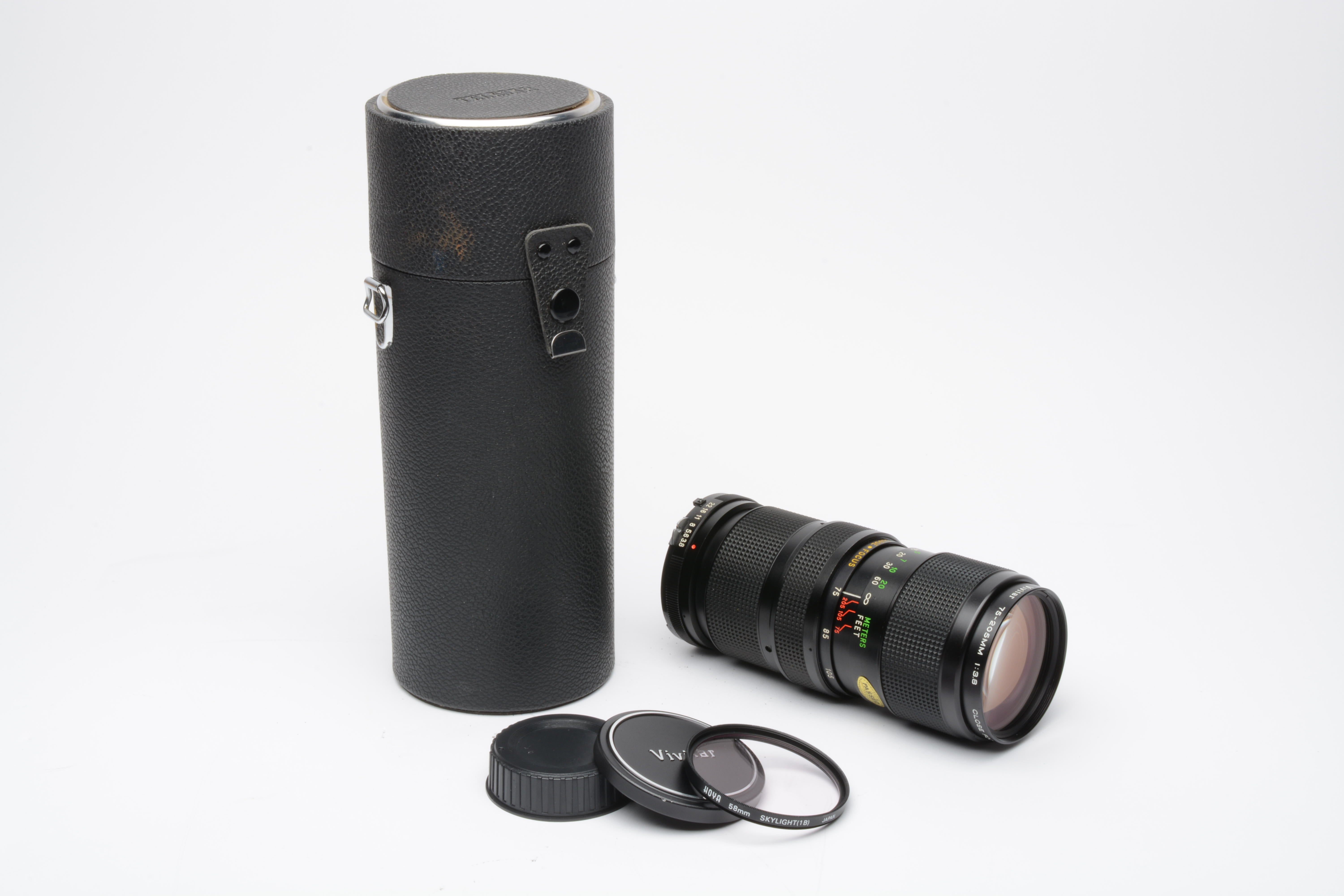 Vivitar 75-205mm F3.8 close focusing for Nikon F-Mount, caps +