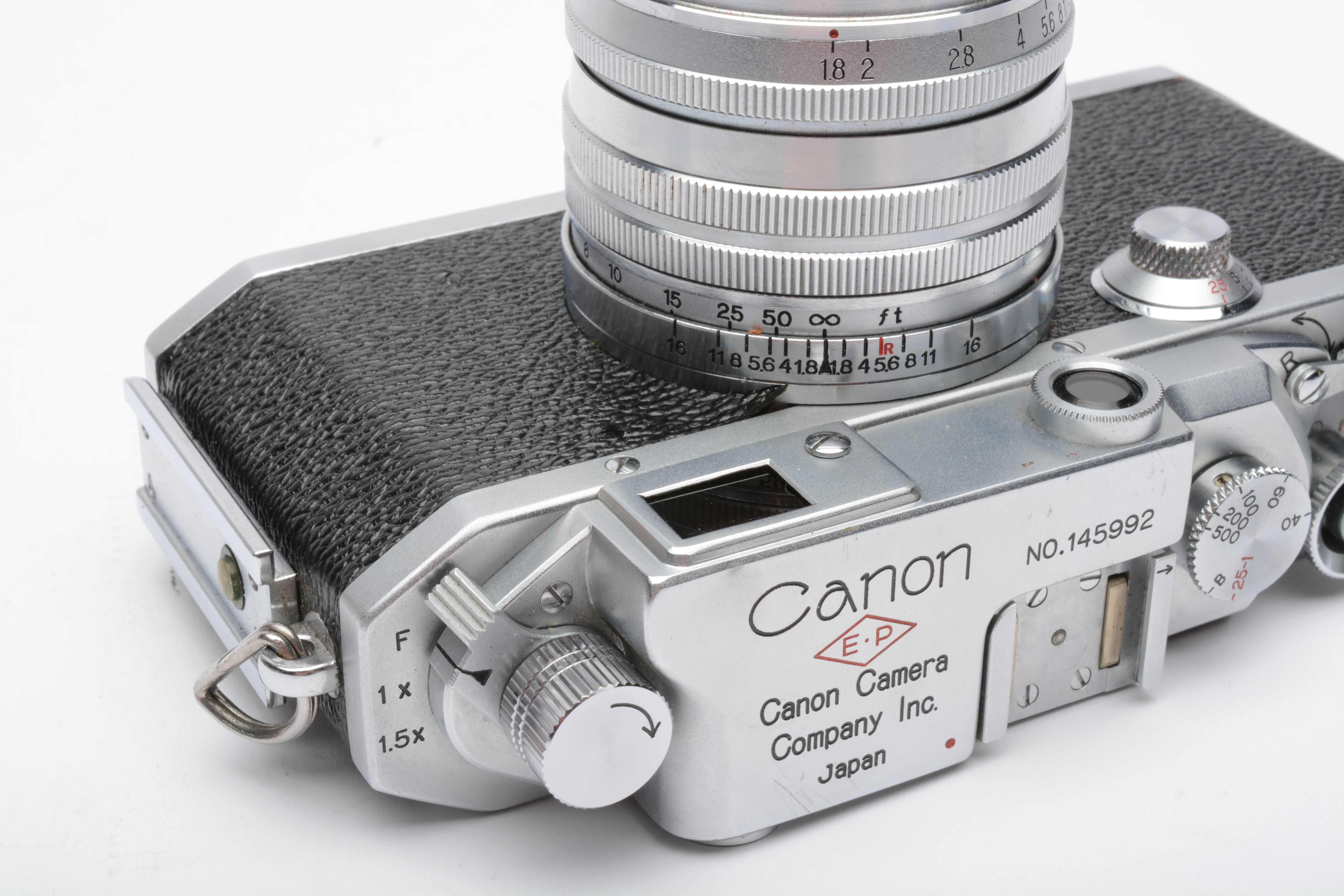 Canon II S2 (EP) Rangefinder camera w/LTM 50mm f1.8, case, UV