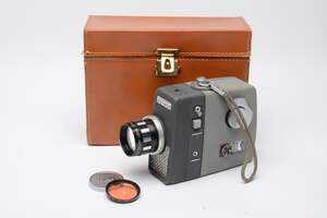 Elmo 8-S Zoom auto eye 8mm Movie camera, filter, case, manual