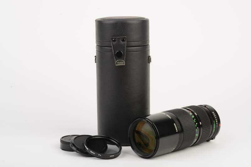 Canon FD 80-200mm f4 2-Touch NFD Zoom Lens, Pola. + case, Very