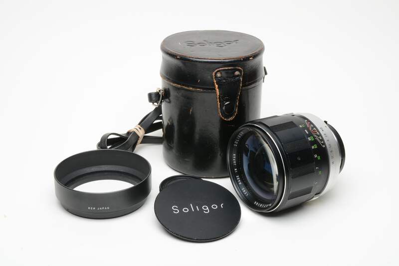 Soligor 135mm f1.8 Tele lens, Case, hood, Minolta MD (T-Mount