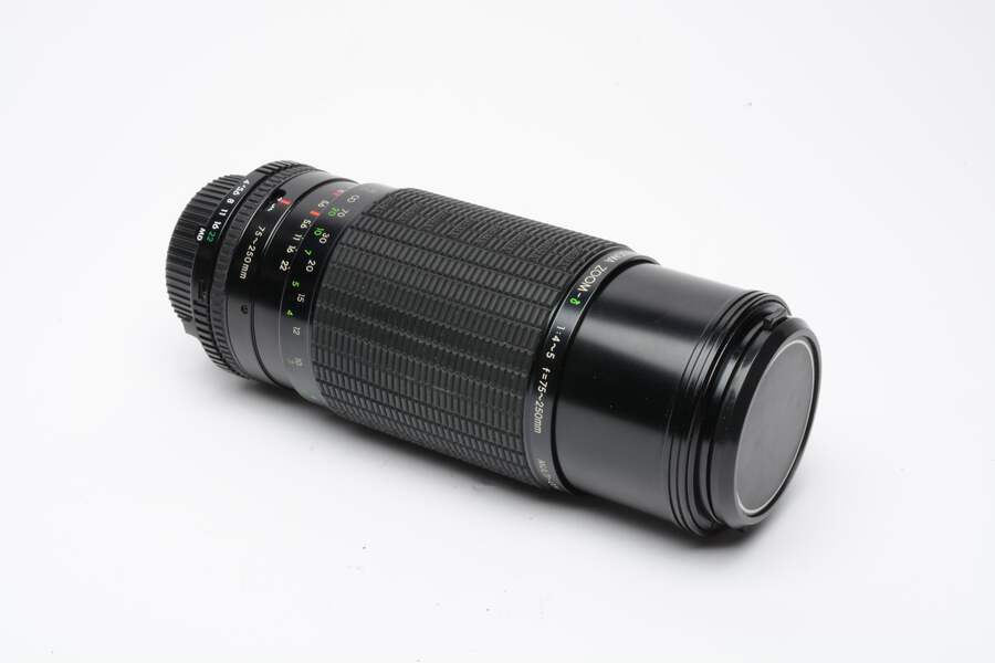 Sigma 75-250mm f4-5.6 Telephoto zoom lens Minolta MD Mount, Caps