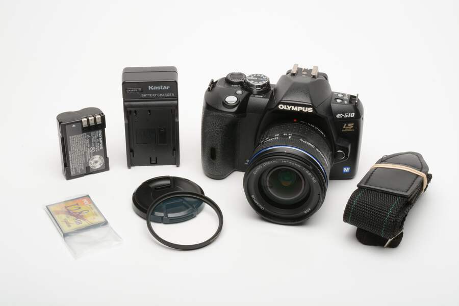Olympus E-510 IS DSLR w/14-42mm f3.5-5.6 ED, 11k Acts, nice! | eBay