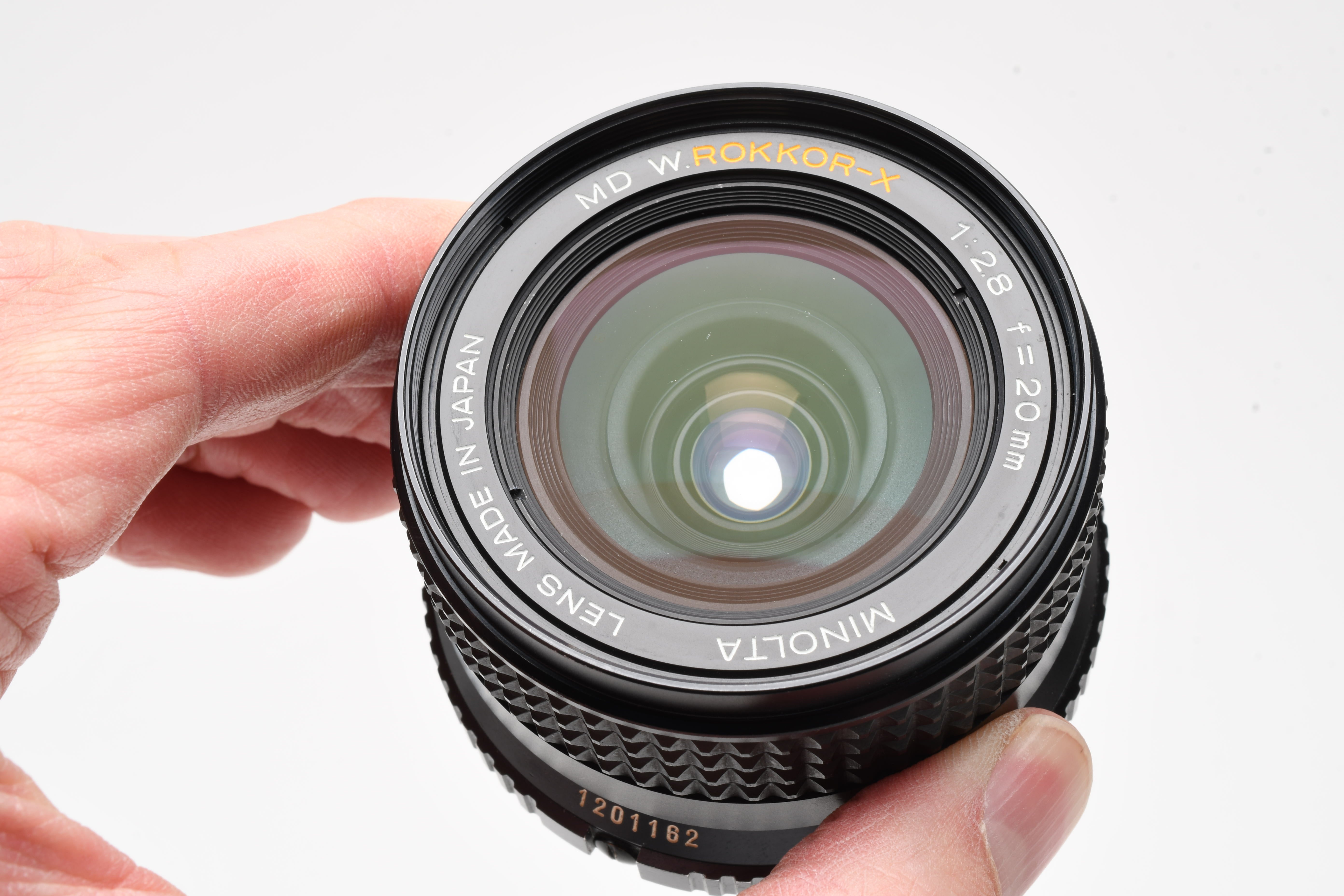 MD 20mm Minolta f⁄2.8 W. Rokkor 1:2.8 & Lens Angle Wide f2.8