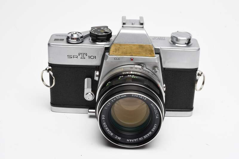 Minolta SRT-101 35mm SLR w/50mm F1.7 lens, new seals, case