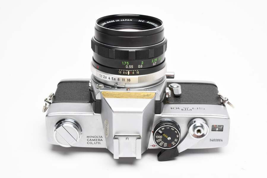 Minolta SRT-101 35mm SLR w/50mm F1.7 lens, new seals, case