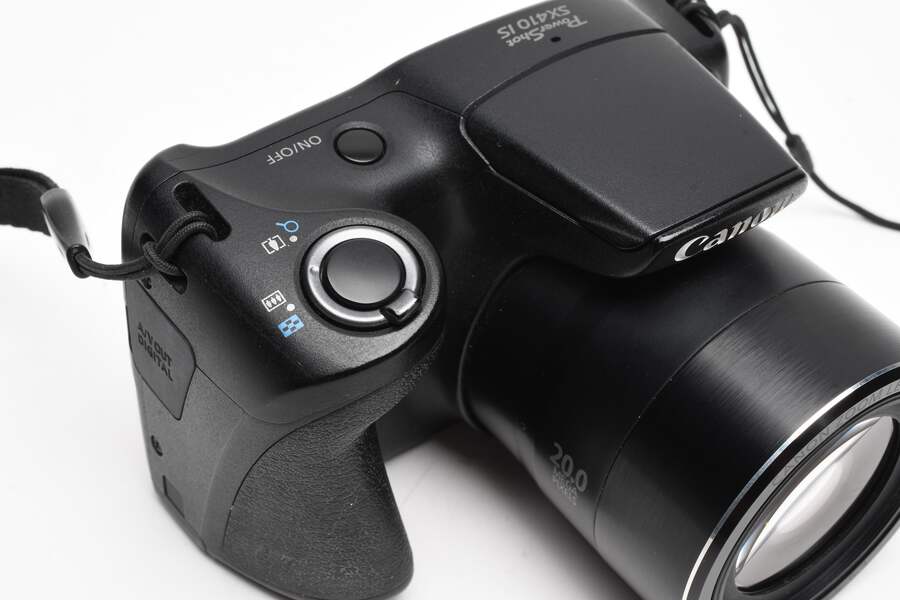 Canon PowerShot black SX410 IS digital Point&Shoot w/2batts + Case