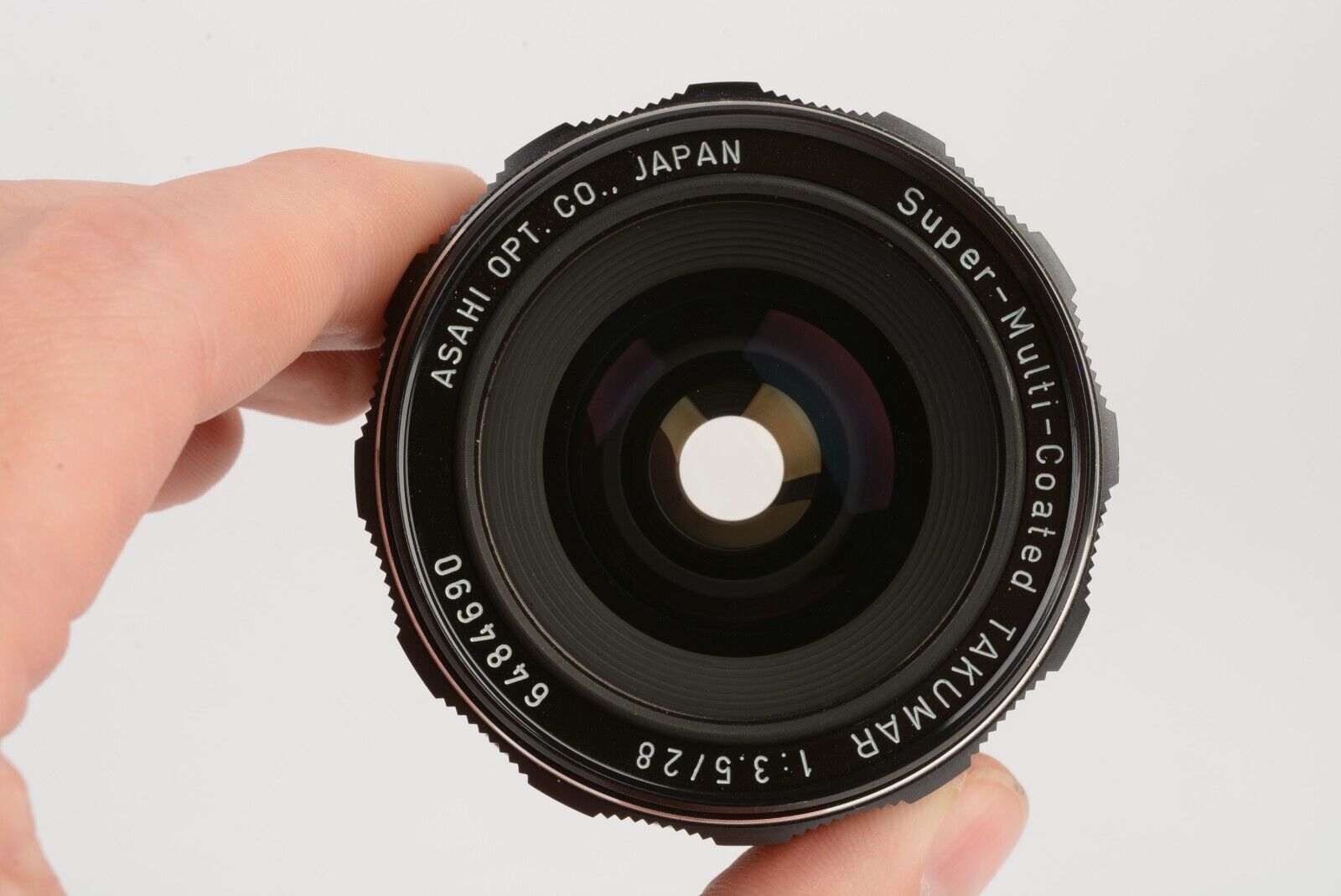 Asahi Pentax Super Multi Coated 28mm F3.5 Lens M42 Mount, Hood+