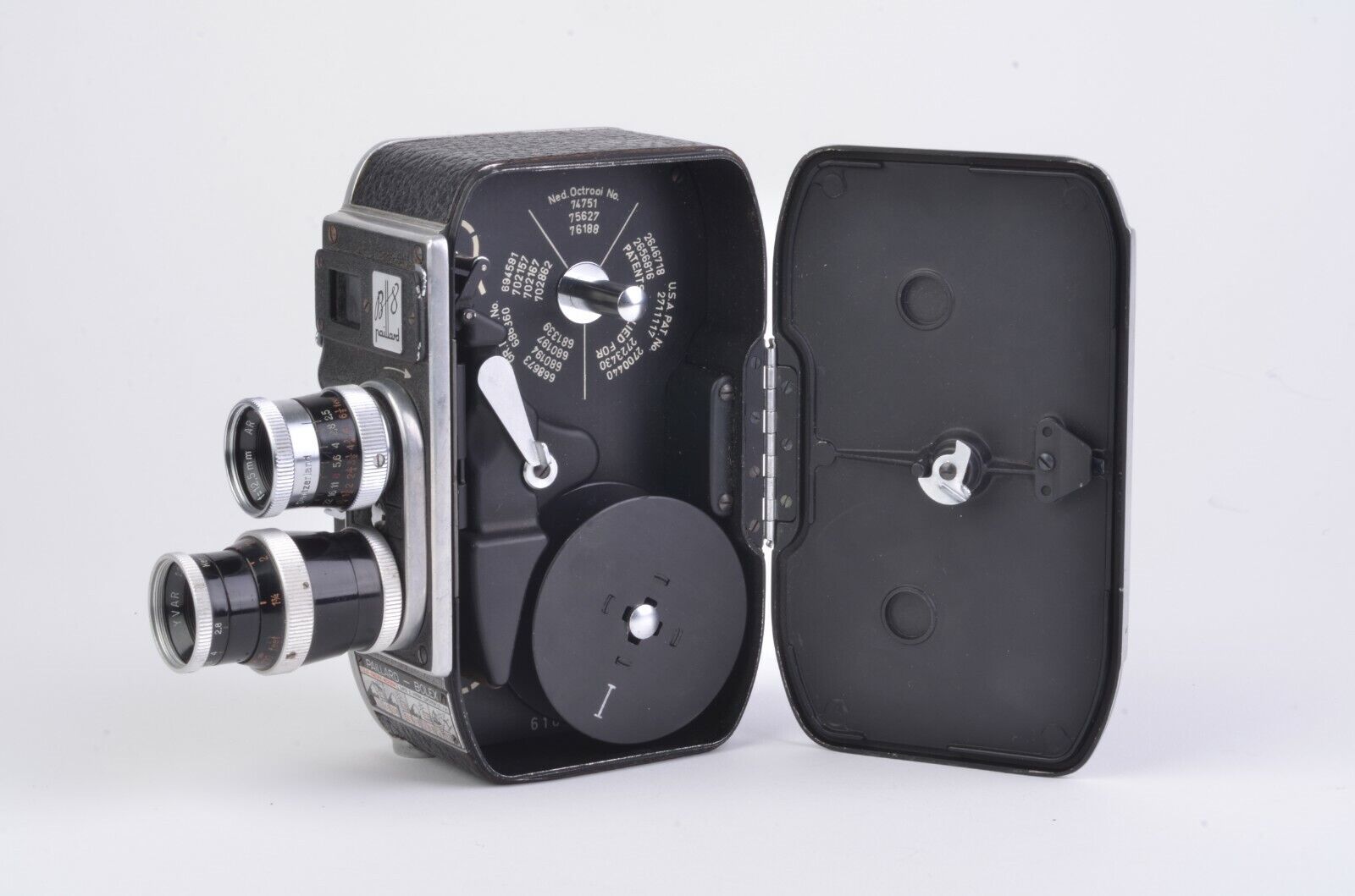 Bolex Paillard B8 8mm Movie Camera w/ Kern 36mm & 12.5mm Lenses