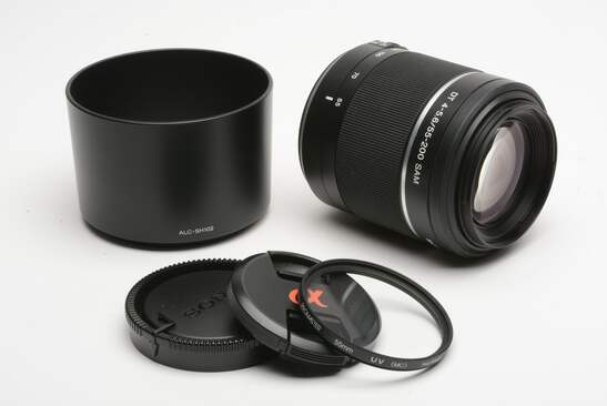 Sony 55-200mm f4-5.6 DT SAM SAL55200-2 zoom lens, hood+caps | eBay