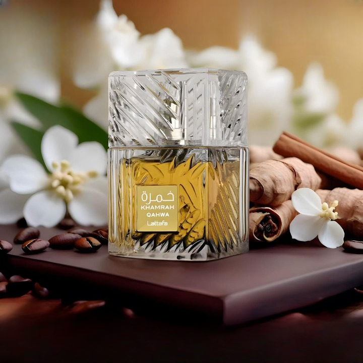 Lattafa Perfumes Khamrah ラタファ　カムラ Lattafa Khamrah for Unisex Eau de Parfum Spray, 3.4 Ounce