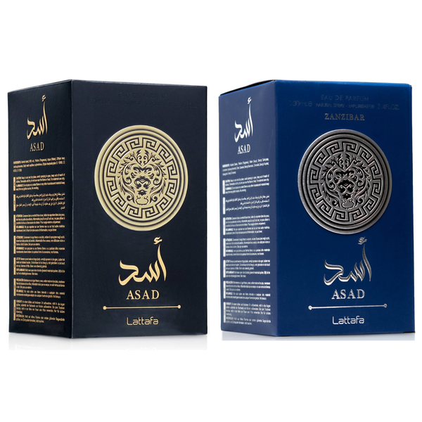 Lattafa Asad Men's Perfume Combo Asad Black & Asad Zanzibar