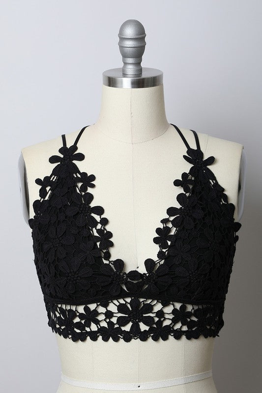 Crochet Lace Daisy Bralette