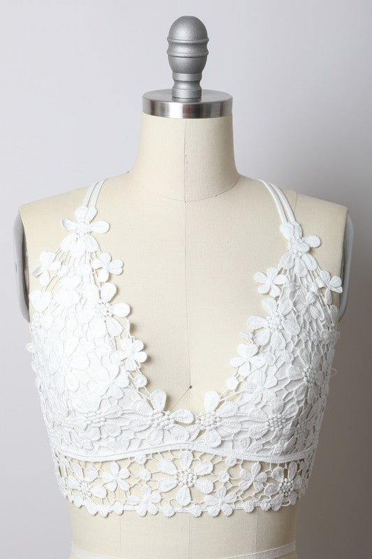 Crochet Lace Daisy Bralette