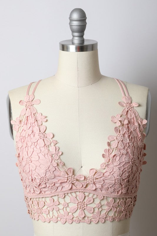 Crochet Lace Daisy Bralette