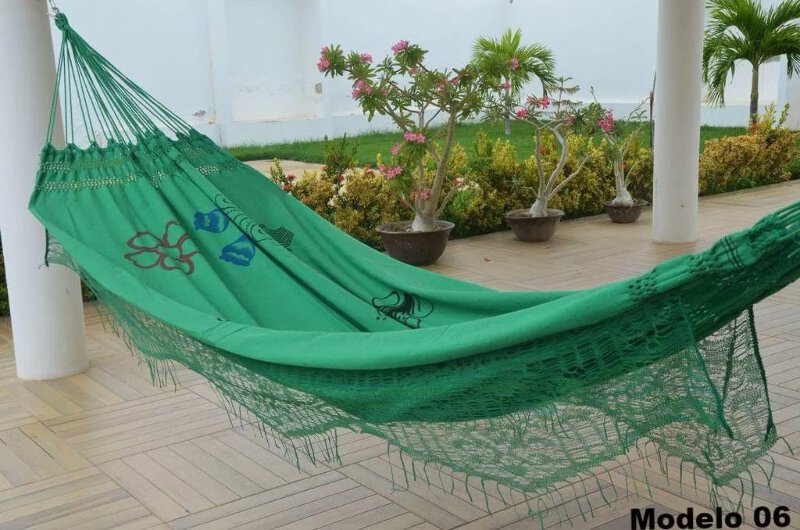 Brazilian Hammock Green Flowers Pattern 14 Ft By 5 Ft Premium Brazilian Hand Ebay