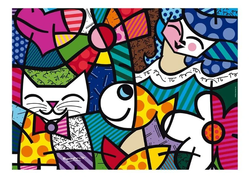 Download Toys Hobbies Action Figures Orignal Brazilian Decoration Puzzle 1000 Pieces Romero Britto Happy Grow Jigsaw