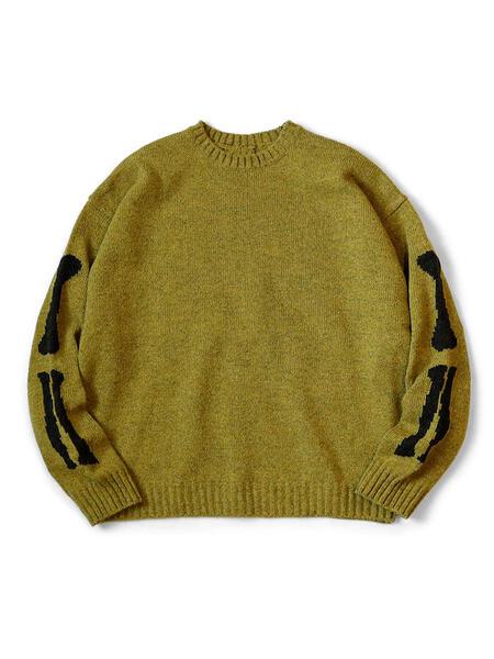 kapital 5G ウール BONEクルーセーター 赤　RED Kapital 5G Wool BONE Crew Sweater – HARUYAMA
