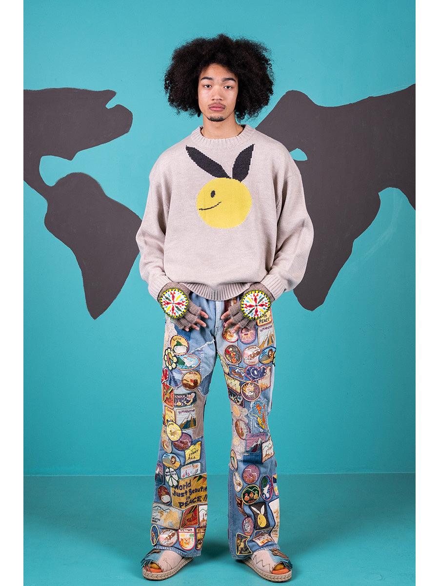Kapital 12.5oz Denim 5P Rat Flare Pants (BEAUTIFUL WORLD INSANE