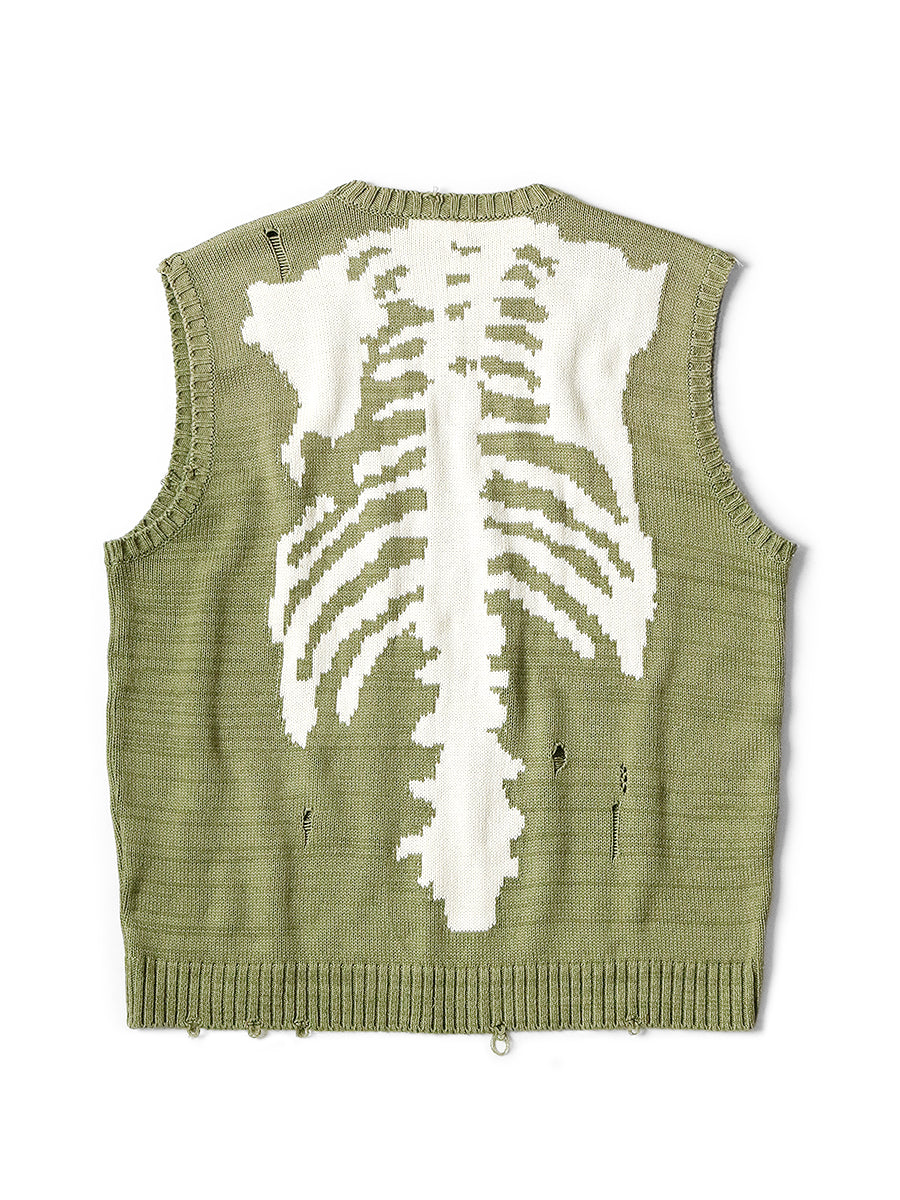 Kapital 5G cotton knit BONE vest (time sale) | eBay