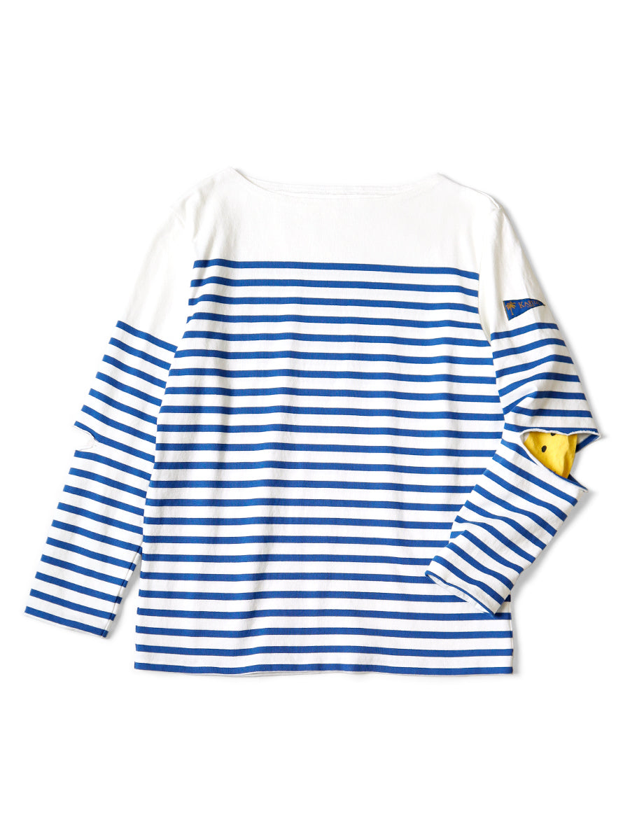 Kapital Panel border jersey elbow liplon Tee (PROFILE RAINBOWY