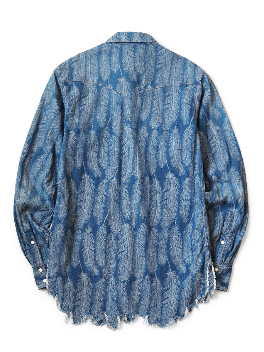 Kapital 5oz Magpie Denim Western Shirt (long sleeve)(Time