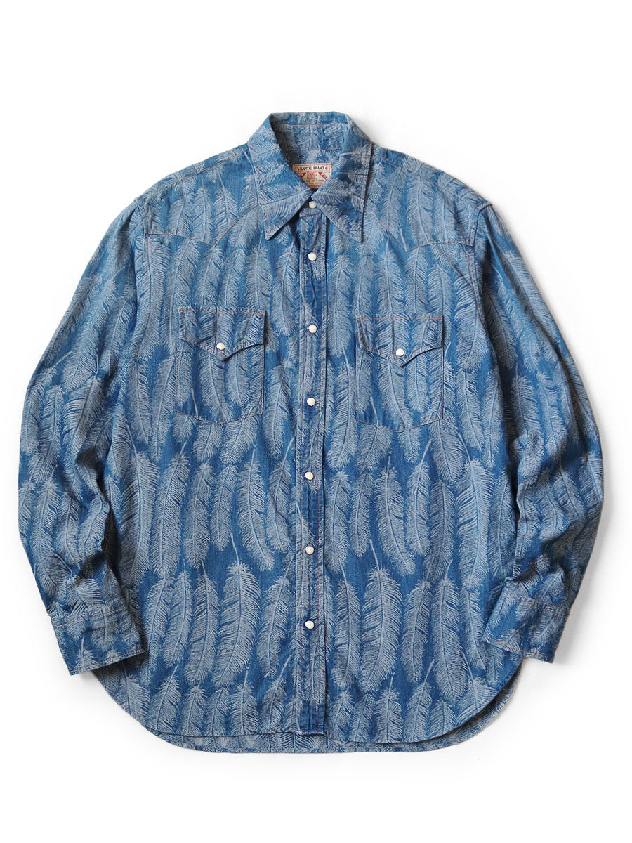 KAPITAL 5oz マグパイ デニムハスキーウエスタンシャツ サイズ4 Kapital 5oz Magpie Denim Husky Western Shirt (long sleeve