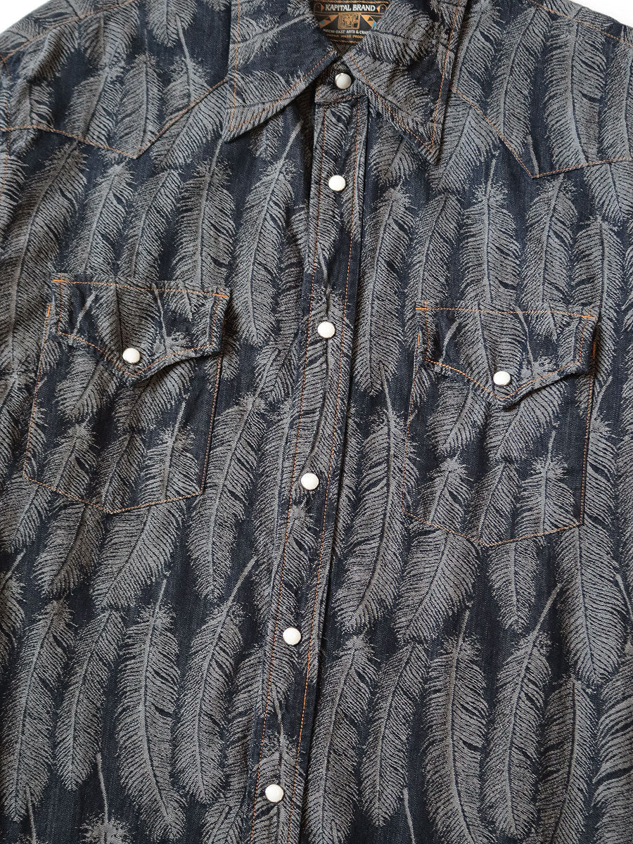 KAPITAL 5oz マグパイ デニムハスキーウエスタンシャツ サイズ4 KAPITAL 5oz MAGPIE Denim HUSKY Western Shirt Light | HAVEN