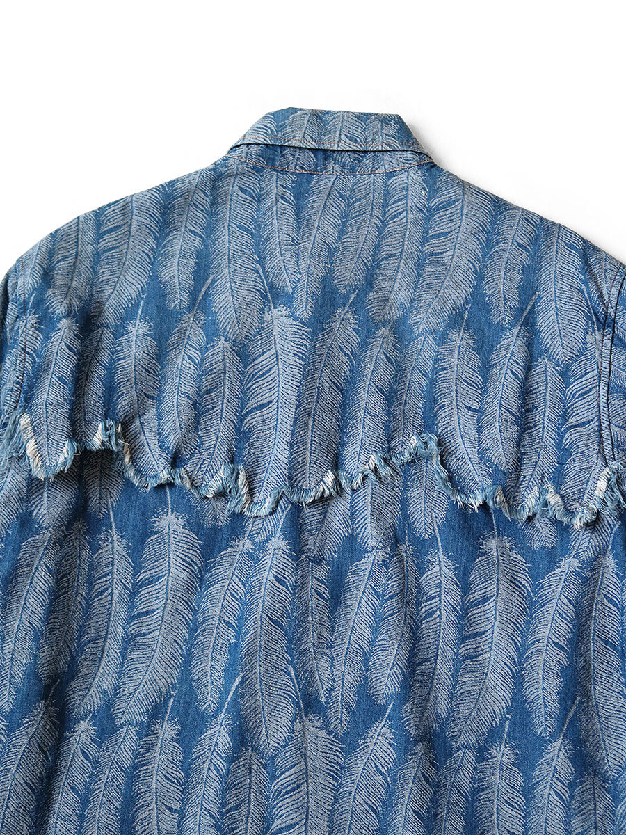 Kapital 5oz Magpie Denim Husky Western Shirt (long sleeve