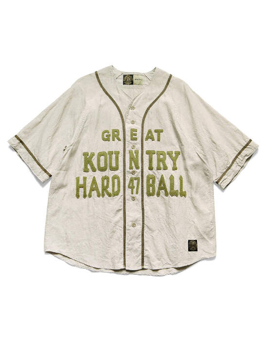Kapital GREAT KOUNTRY HARDBALL シャツ Great Kountry Baseball Football Tee - Black