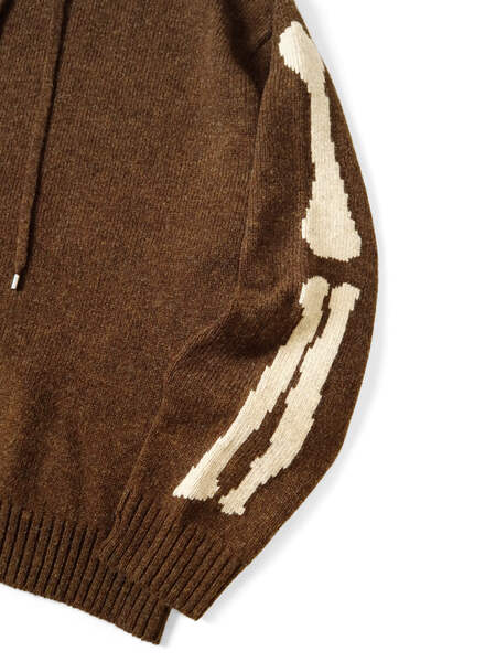 KAPITAL USAF ステンシルニットキャップ＆ギャベミトンセット Kapital Knit x Chambray Cardigan (Raven & Cat Embroidery) | Sax